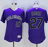 Colorado Rockies #27 Trevor Story Purple 2016 Flexbase Collection Stitched Baseball Jersey,baseball caps,new era cap wholesale,wholesale hats